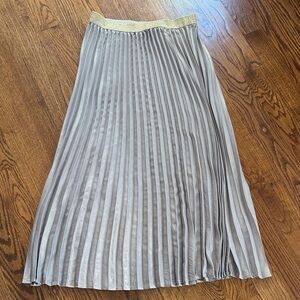Summum woman metallic pleated maxi skirt - size 40